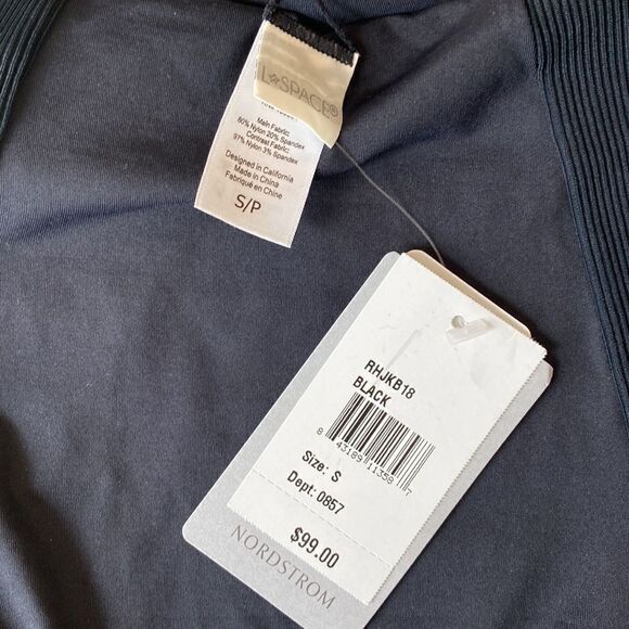 L SPACE NWT Jackie High Waist Bikini Bottoms BLACK SIZE Small - Picture 7 of 10